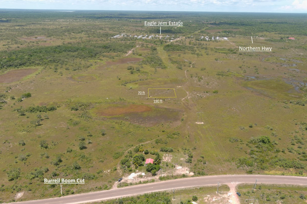 1471.21 square yards –situated on the North side Burell Boom Road, 1 mile West of the Northern Highway, Belize